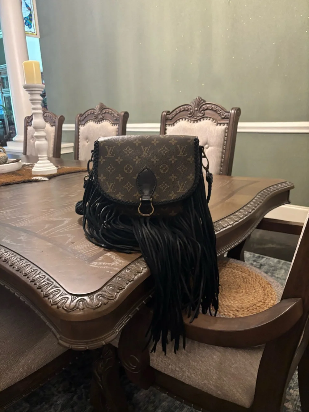 Louis Vuitton Brown Monogram Fringe Crossbody Bag - Picture 2 of 4